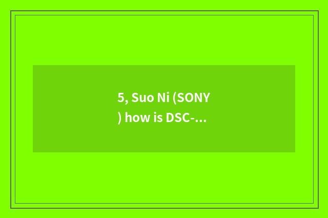 5, Suo Ni (SONY) how is DSC-TX5 number camera used?