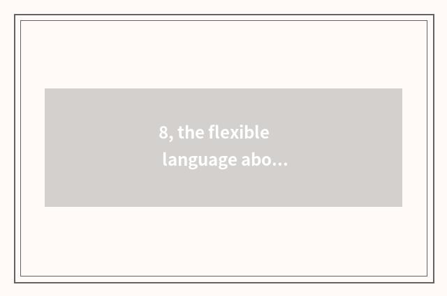 8, the flexible language about the national games?
