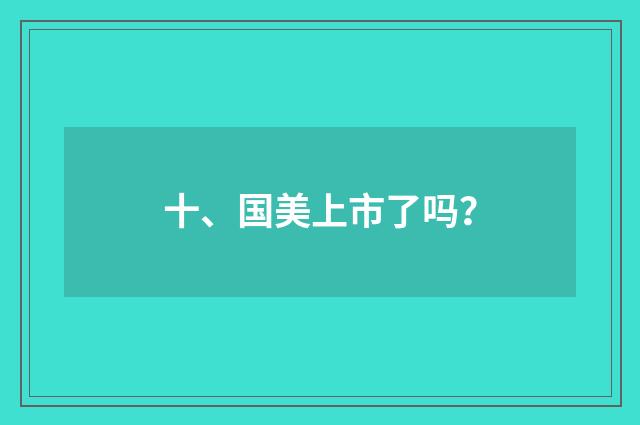 十、国美上市了吗？