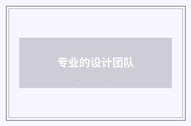 专业的设计团队
