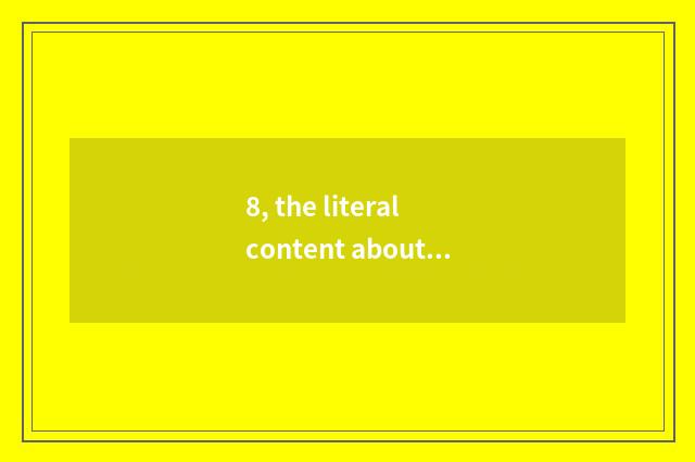 8, the literal content about mental health?