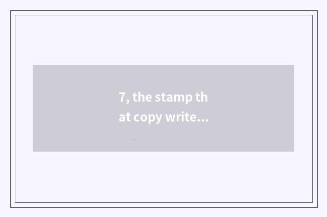 7, the stamp that copy writes a leaf is nature?