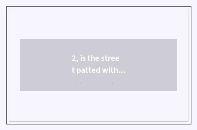 2, is the street patted with what number camera?