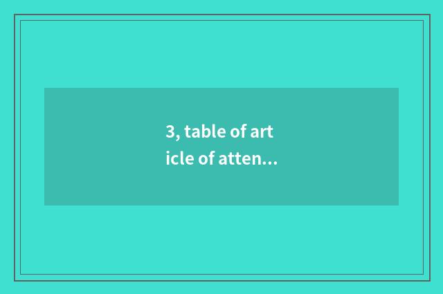 3, table of article of attention student mental health?
