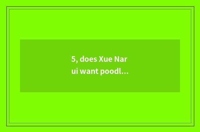 5, does Xue Narui want poodle pet hairdressing? Pet hairdressing: ?  of ┠ fan L