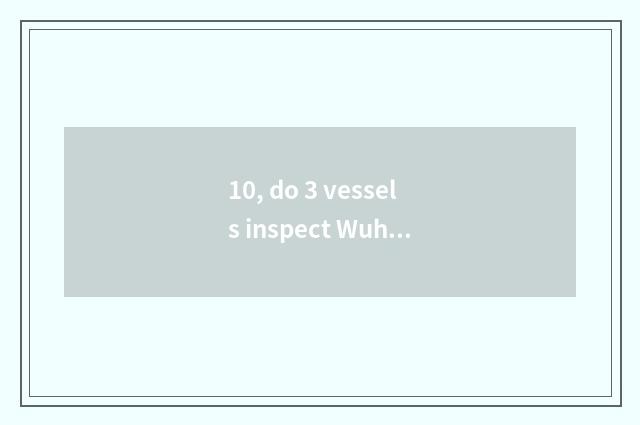 10, do 3 vessels inspect Wuhan does limited company of message science and techn