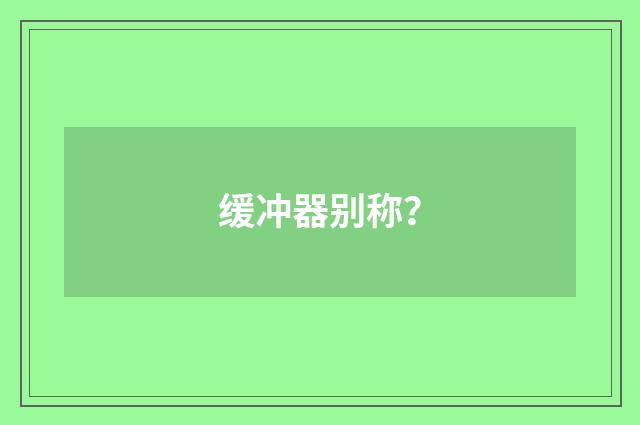 缓冲器别称？