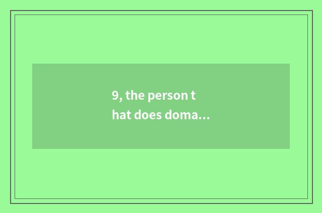9, the person that does domain of high grade finance and economics create today'