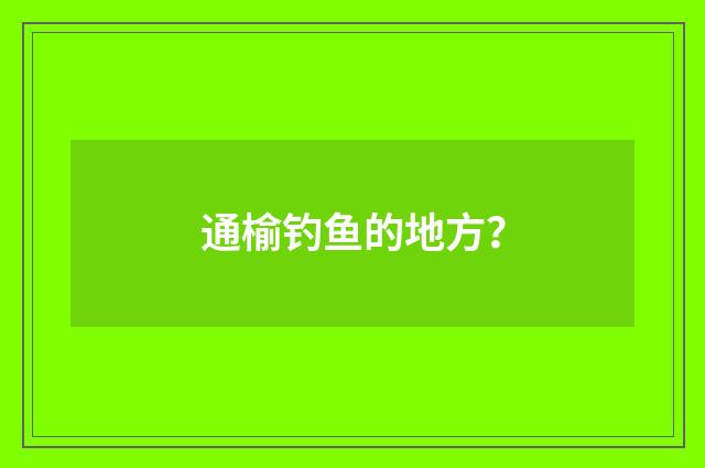 通榆钓鱼的地方？