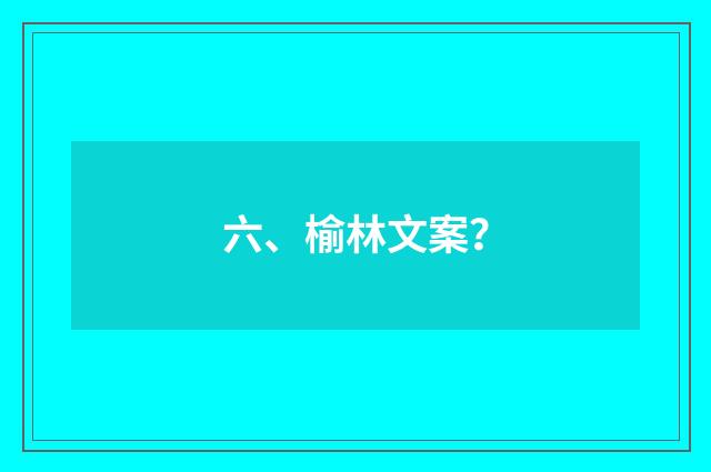 六、榆林文案？