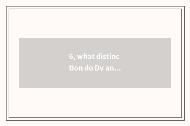6, what distinction do Dv and digital camera exterior have?