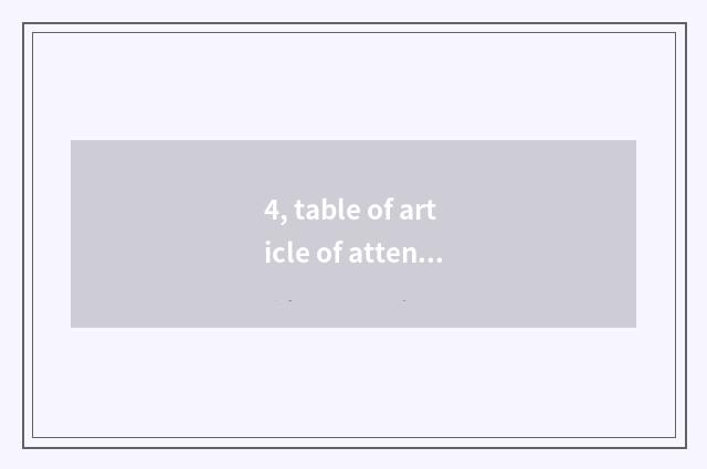 4, table of article of attention student mental health?