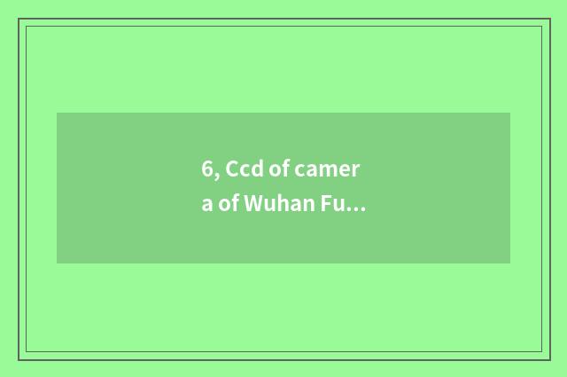 6, Ccd of camera of Wuhan Fuji S7000 which come into stock?