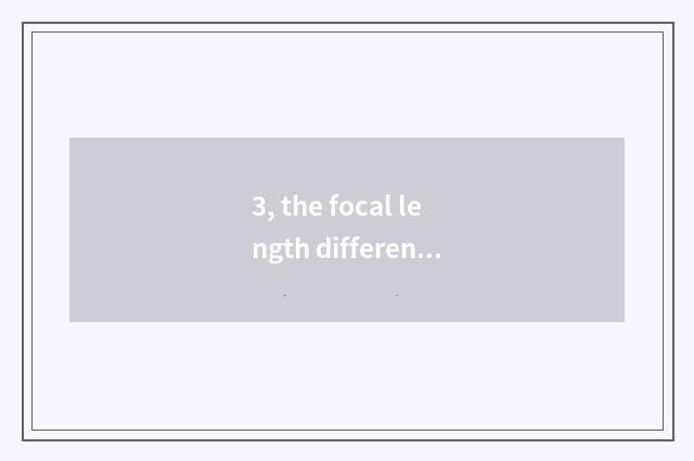 3, the focal length difference that sheet turns over half picture and full frame