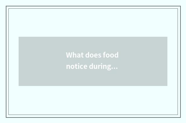 What does food notice during fitness?