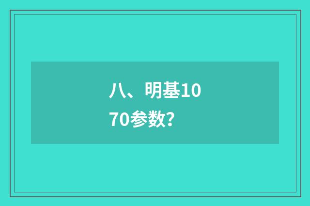 八、明基1070参数？