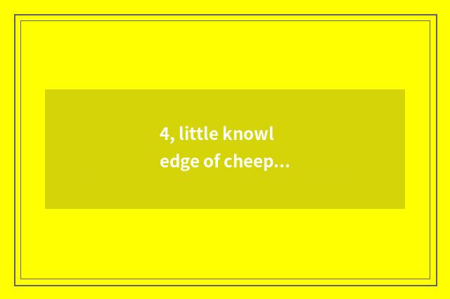 4, little knowledge of cheeper mental health?