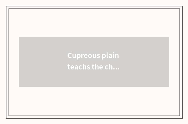 Cupreous plain teachs the characteristic of the net