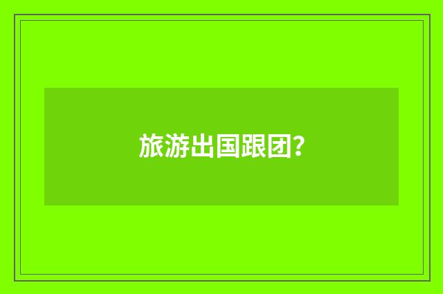 旅游出国跟团？