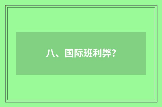 八、国际班利弊？