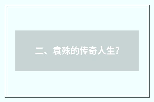 二、袁殊的传奇人生？