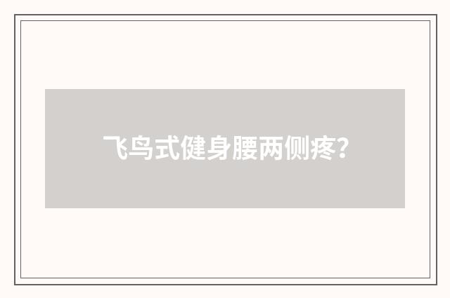 飞鸟式健身腰两侧疼？