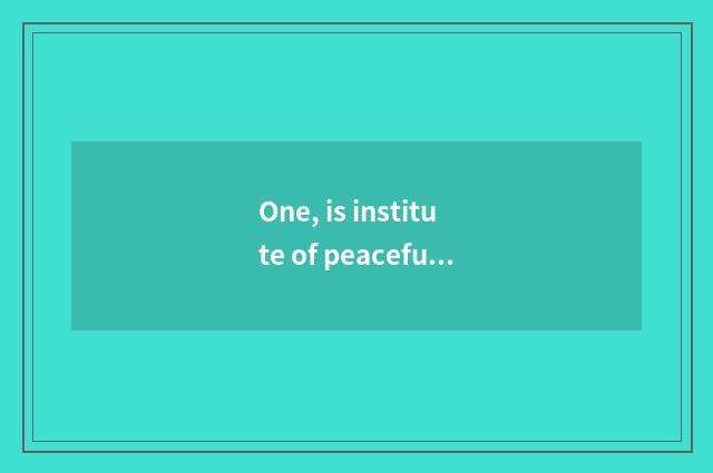 One, is institute of peaceful wave science and technology tuitional?