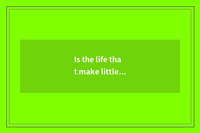 Is the life that make little stick person action?