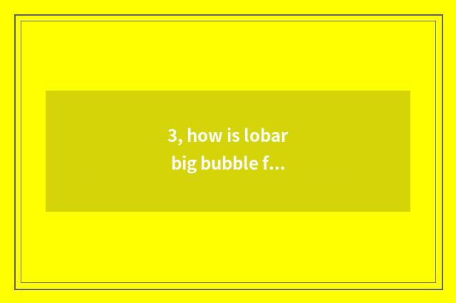 3, how is lobar big bubble formed, form the reason of lobar big bubble?