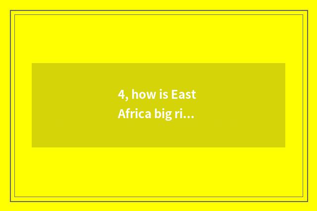 4, how is East Africa big rift valley formed?