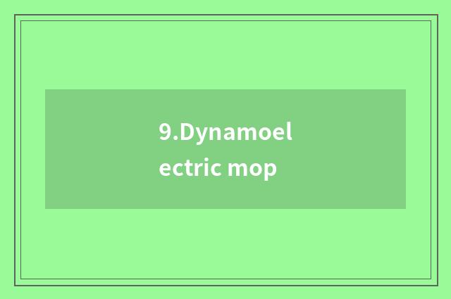 9.Dynamoelectric mop