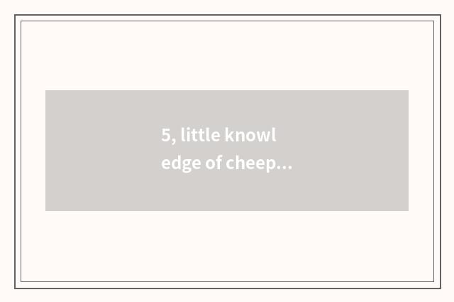 5, little knowledge of cheeper mental health?