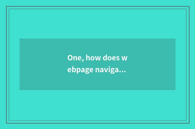 One, how does webpage navigation cancel?