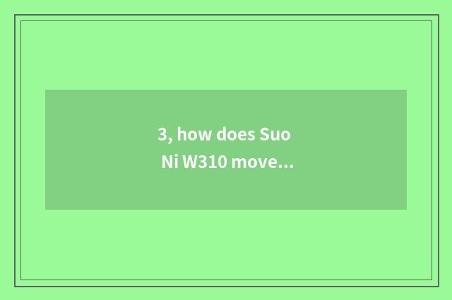 3, how does Suo Ni W310 move Chinese?