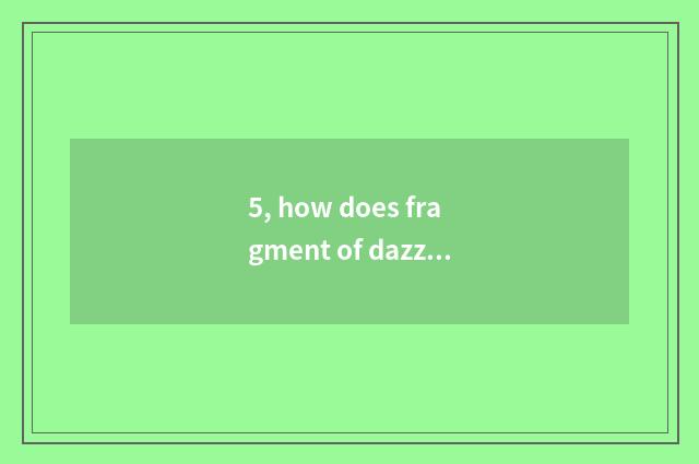 5, how does fragment of dazzle dance pet synthesize pet?