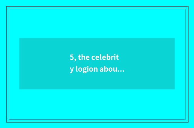 5, the celebrity logion about mental health?