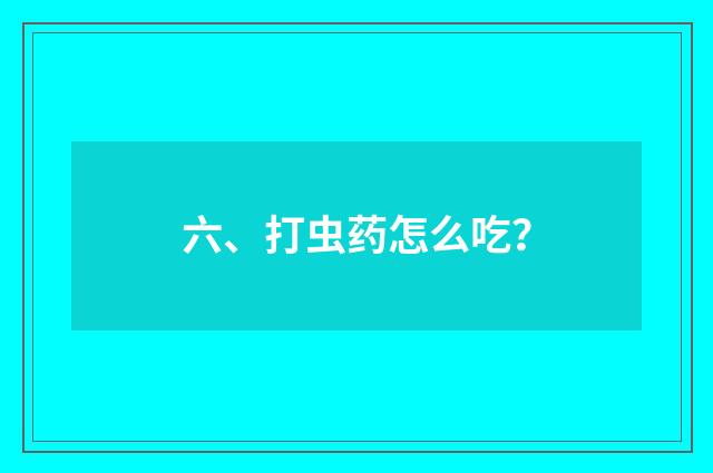 六、打虫药怎么吃？