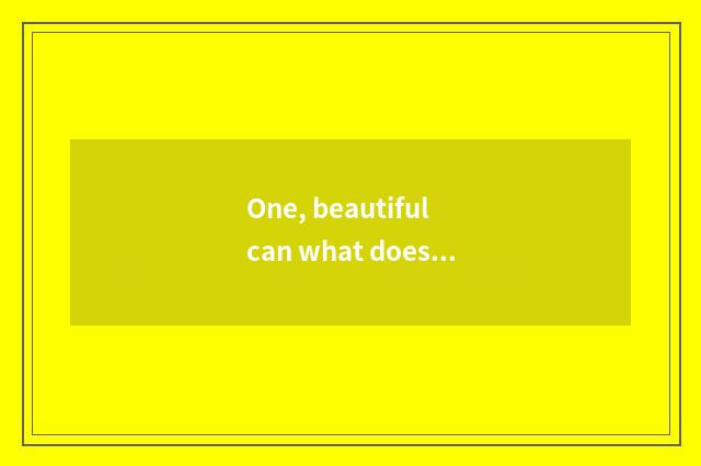 One, beautiful can what does camera of full frame number have?