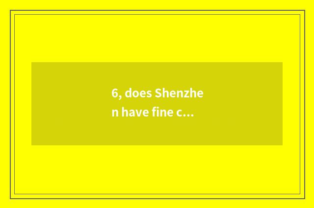 6, does Shenzhen have fine can digital camera brand shop?