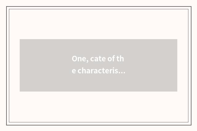 One, cate of the characteristic that satisfy peace?