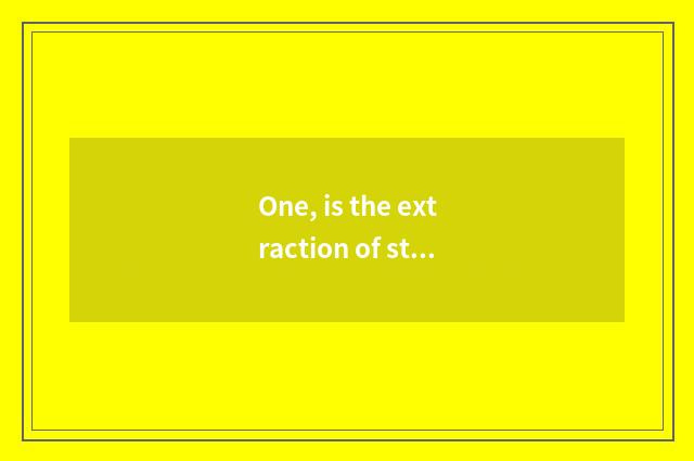 One, is the extraction of standard mark worth limits?