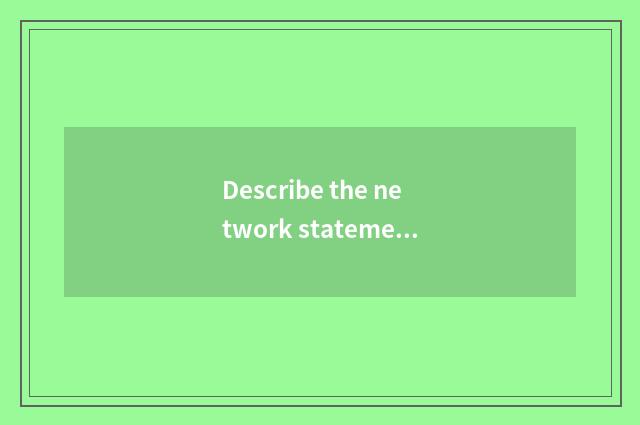 Describe the network statement of schoolgirl vogue, avant-courier, tide?