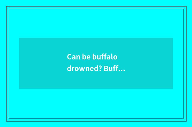 Can be buffalo drowned? Buffalo?