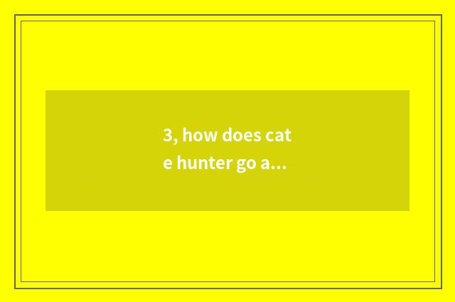 3, how does cate hunter go all out?