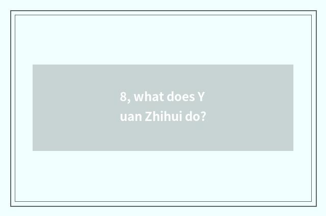 8, what does Yuan Zhihui do?