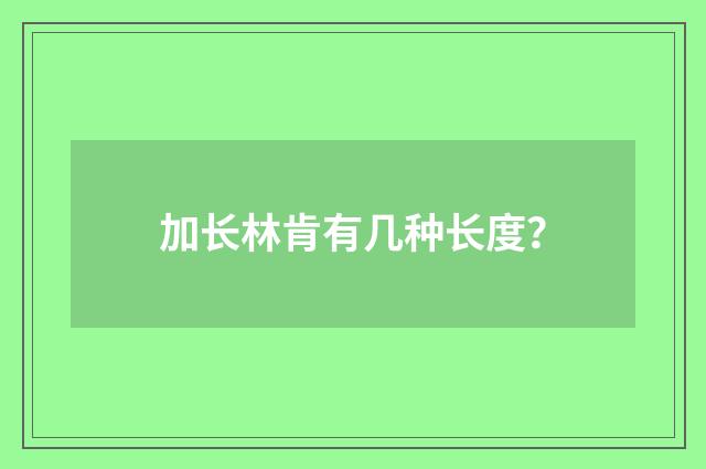 加长林肯有几种长度?