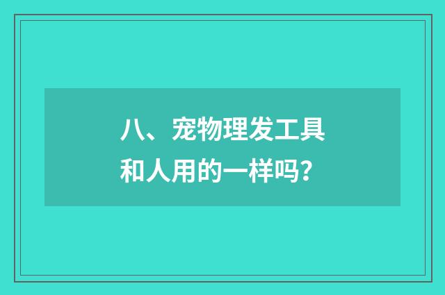 八、宠物理发工具和人用的一样吗？