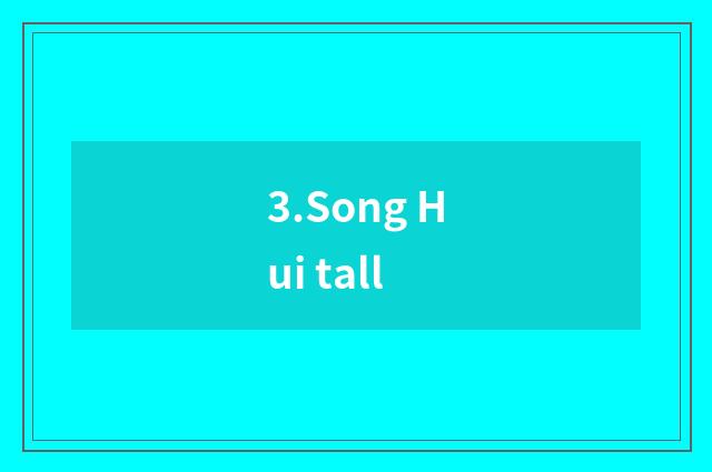3.Song Hui tall