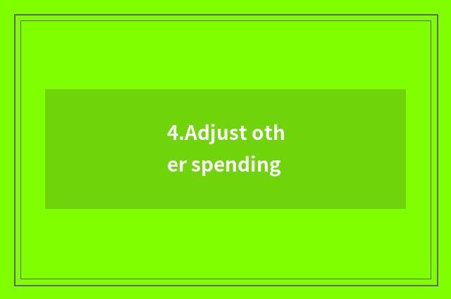 4.Adjust other spending