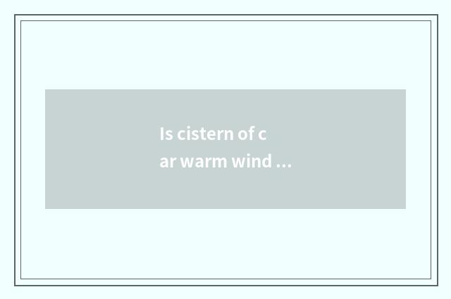 Is cistern of car warm wind in what position?